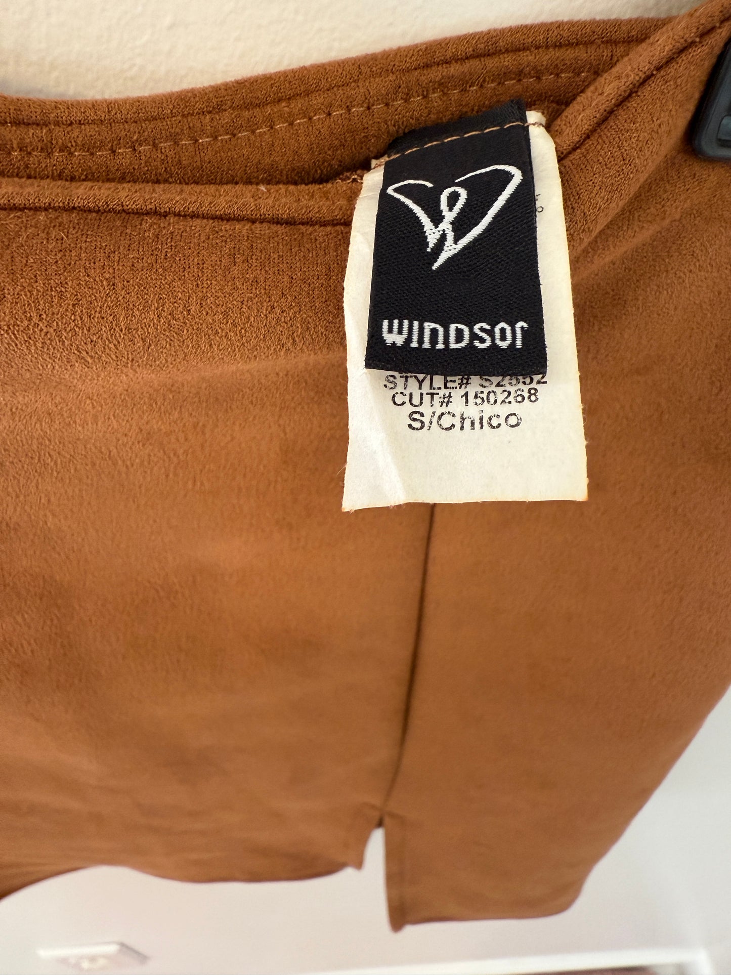 Winsor Tan Suede Mini Skirt