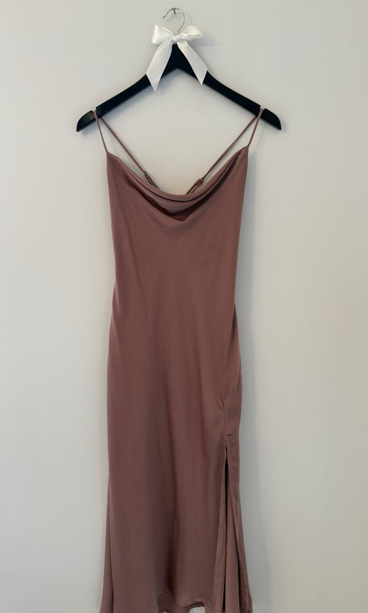 ASTR Mauve Satin Slip Dress