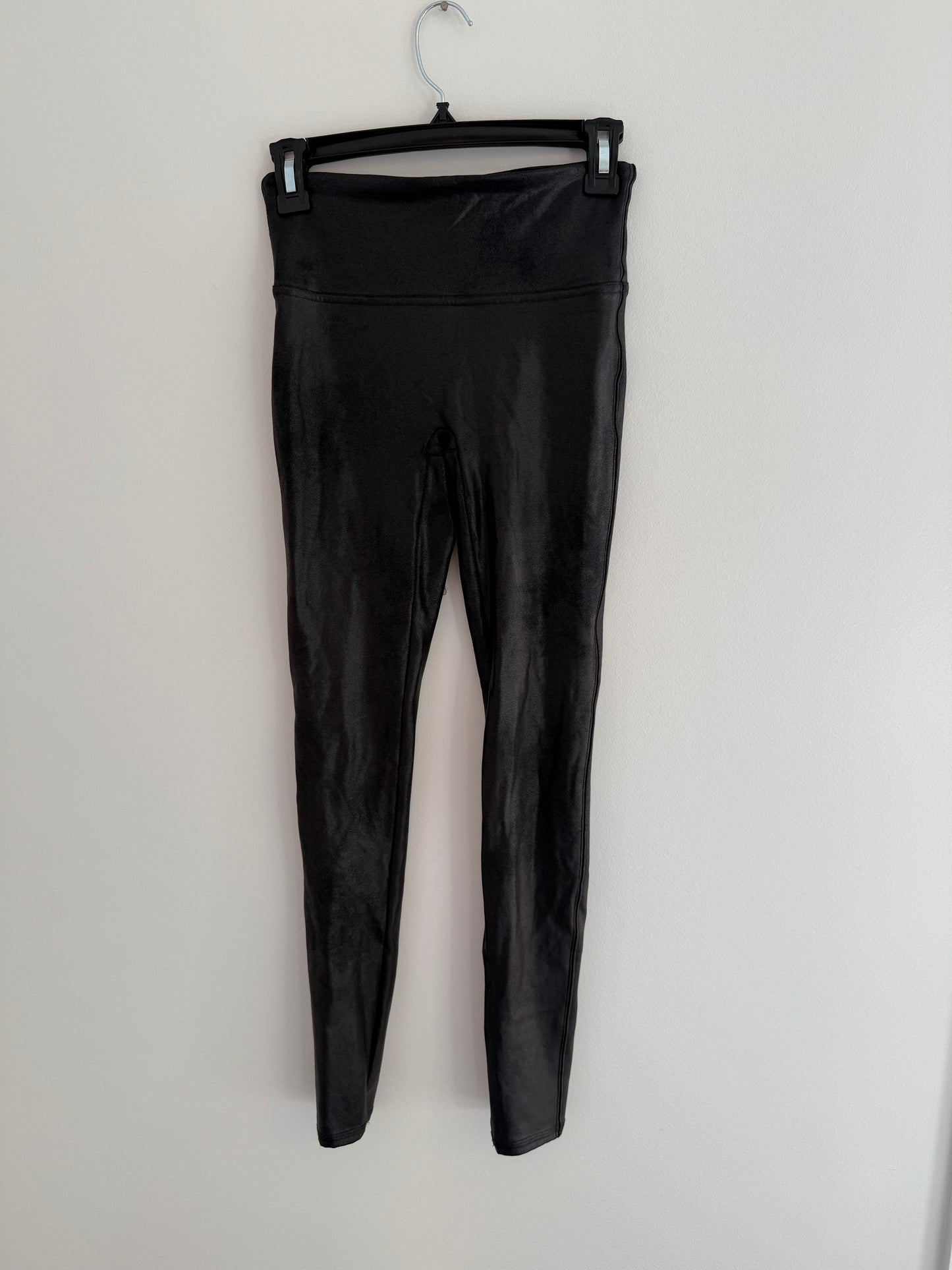 Spanxshape Faux Leather Black Leggings