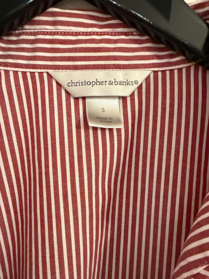 Christopher Banks Red and White Long Sleeve Button up