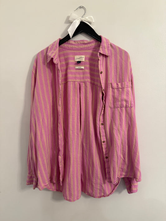 Universal Thread Two Toned Pink Relaxed Fit Button Up