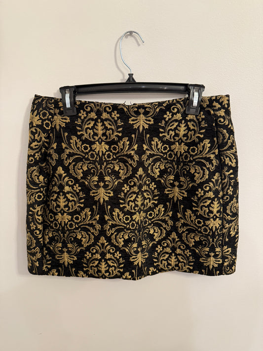 Urban Outfitter Gold and Black Mini Skirt